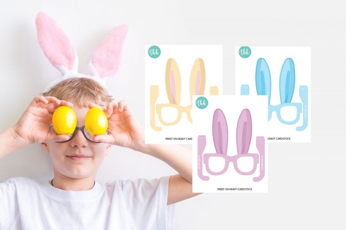 free easter bunny glasses
