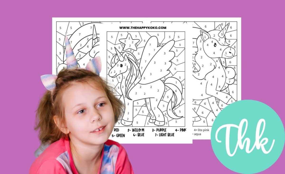 FREE COLOR BY NUMBER UNICORN PRINTABLE ACTIVITY